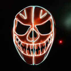 Vacances au néon rougeoyantes flexibles du masque protecteur de fil d'EL de potiron de Halloween LED allumant le masque