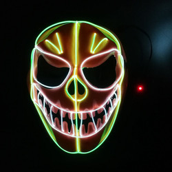 Vacances au néon rougeoyantes flexibles du masque protecteur de fil d'EL de potiron de Halloween LED allumant le masque