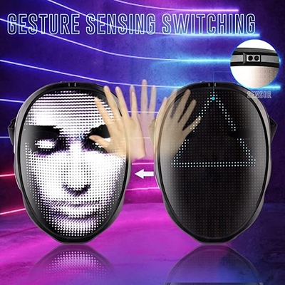 Édition du contrôle d'APPLI d'images de téléchargement des textes de modèle du masque protecteur d'affichage à LED DIY