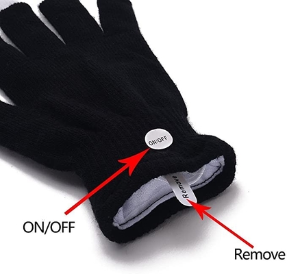 Gants rougeoyants de lumière des bouts du doigt foncés LED pour l'éloge de fête de Noël